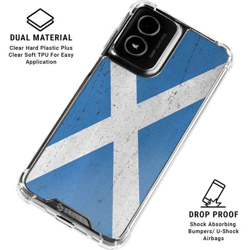 Scotland Flag Distressed Moto G Power 5G (2024) Clear Case